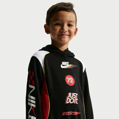 Nike Sportswear Little Kids' Victory Lap Hoodie In Black