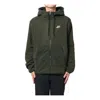 Nike Sportswear Logo Embroidered Hooded Solid Color Jacket 'dark Green'