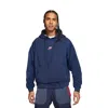 Nike Sportswear Logo Hoodie 'midnight Navy' In Blue