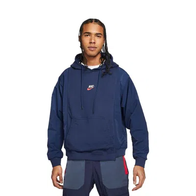 Nike Sportswear Logo Hoodie 'midnight Navy' In Blue