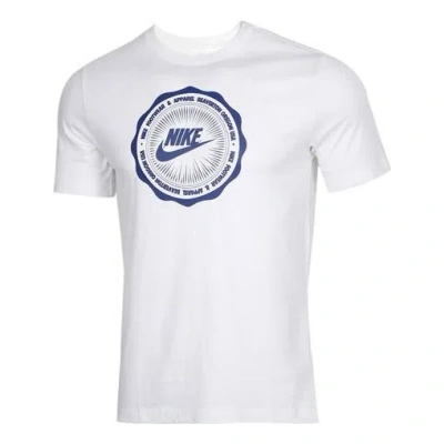 Nike Sportswear Logo Printing Round Neck Short Sleeve White