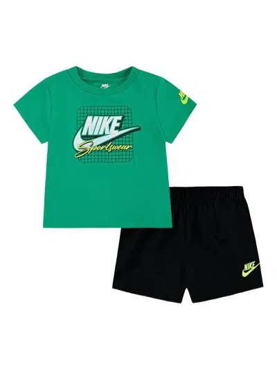Nike Kids' Sportswear Logo Shorts Set In Green