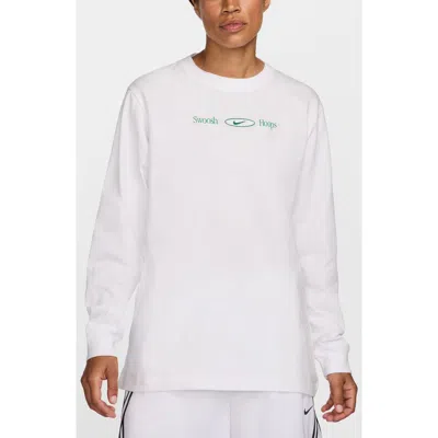 Nike Sportswear Long Sleeve Graphic T-shirt In White