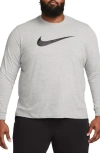 Nike Sportswear Long Sleeve T-shirt In Dark Grey Heather