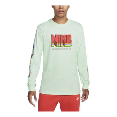Nike Sportswear Long-sleeve T-shirt 'olive' In Green