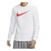 Nike Men's Sportswear Relaxed Fit Long-sleeve Swoosh Logo T-shirt In White