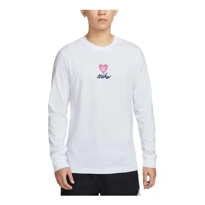 Nike Sportswear Long Sleeved T-shirt Asia Sizing 'valentine's Day' In White