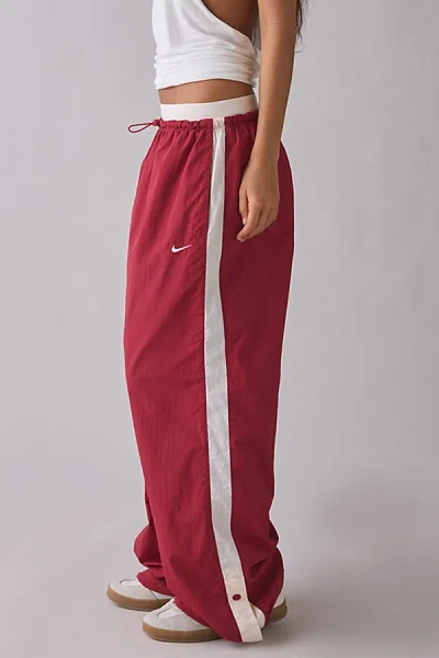 Nike Sportswear Loose High-waisted Balloon Pant In Crimson/chalk, Women's At Urban Outfitters In Red