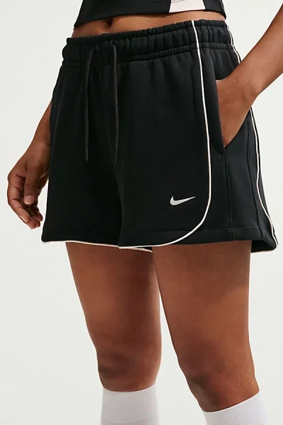 Nike Sportswear Loose Mid-rise 3" Fleece Shorts In Black, Women's At Urban Outfitters