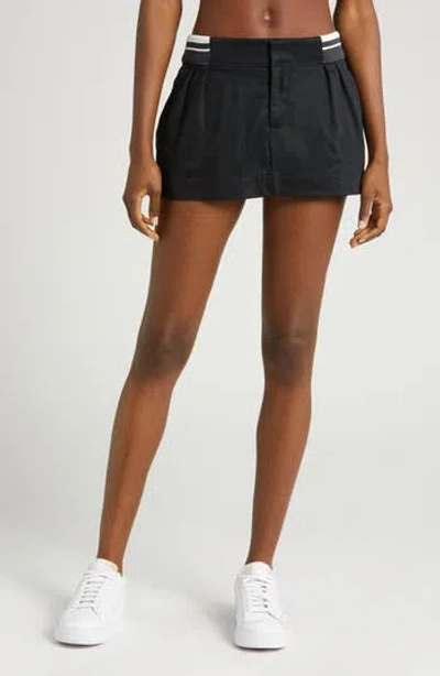 Nike Sportswear Low Rise Canvas Miniskirt In Black/anthracite
