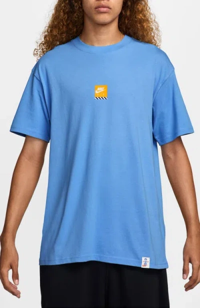 Nike Sportswear Max90 Cotton Graphic T-shirt In Blue