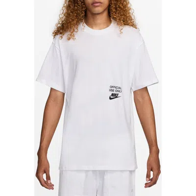 Nike Sportswear Max90 Cotton Graphic T-shirt In White