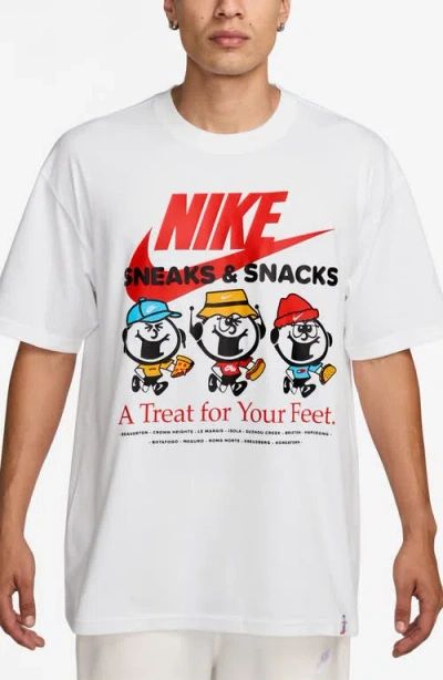 Nike Sportswear Max90 Cotton Graphic T-shirt In White