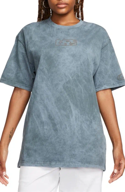 Nike Sportswear Max90 Oversize Stonewashed T-shirt In Anthracite