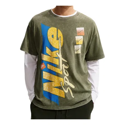 Nike Sportswear Max90 T-shirt 'medium Olive' In Green