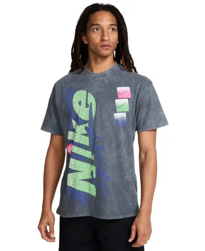Nike Sportswear Men's M90 Short Sleeve Crewneck Logo Graphic T-shirt In Multi