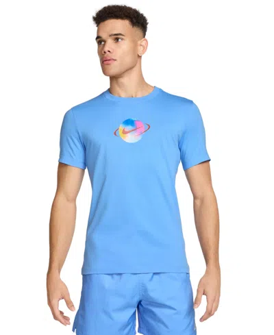 Nike Sportswear Men's Short Sleeve Crewneck Graphic T-shirt In Unvblu
