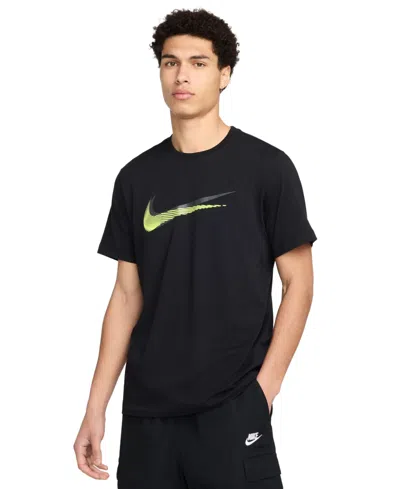 Nike Sportswear Men's Short Sleeve Crewneck Logo T-shirt In Black