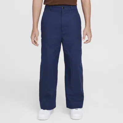 Nike Sportswear Metro Ground Big Kids' Carpenter Pants In Midnight Navy/obsidian