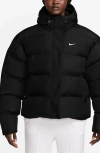 Nike Women's  Sportswear Metro Puffer Therma-fit Loose Hooded Jacket In Black/white