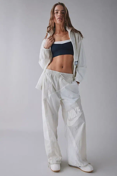 Nike Sportswear Mid-rise Loose Woven Open-hem Pants In Sail/light Orewood Brown, Women's At Urban Outfitt