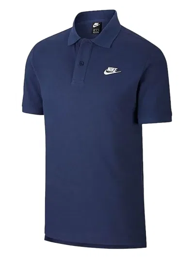 Nike Sportswear "midnight Navy/white" Polo Shirt In 蓝色
