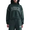 Nike Sportswear Mock Neck Phoenix Fleece Oversize Sweatshirt In Green