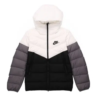 Nike Sportswear Nsw Down Fill Colorblock Casual Sports Hooded Jacket Down Jacket Black White