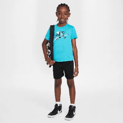 Nike Sportswear "outside The Lines" Little Kids' 2-piece French Terry Shorts Set In Black