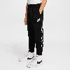Nike Sportswear "outside The Lines" Little Kids' French Terry Pants In Black