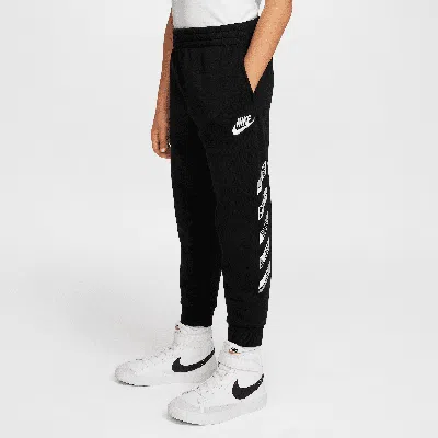 Nike Sportswear "outside The Lines" Little Kids' French Terry Pants In Black