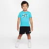 Nike Babies' Sportswear "outside The Lines" Toddler 2-piece French Terry Shorts Set In Black