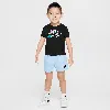 Nike Sportswear "outside The Lines" Toddler 2-piece French Terry Shorts Set In Blue