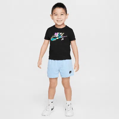 Nike Babies' Sportswear "outside The Lines" Toddler 2-piece French Terry Shorts Set In Blue