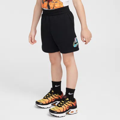 Nike Babies' Sportswear "outside The Lines" Toddler French Terry Shorts In Black