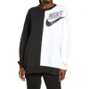 Nike Sportswear Oversize Colorblock Crewneck Sweatshirt In Multi