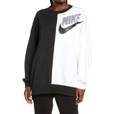 Nike Sportswear Oversize Colorblock Crewneck Sweatshirt In Multi