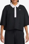 Nike Sportswear Oversize Polo In Black