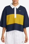 Nike Street Oversized Polo Top In Blue