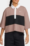 Nike Sportswear Oversize Polo In Neutral