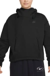 Nike Women's  Sportswear Tech Fleece Oversized Hoodie In Black/ Black
