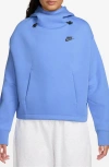 Nike Sportswear Oversize Tech Fleece Hoodie In Blue/black