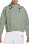 Nike Sportswear Oversize Tech Fleece Hoodie In Jade Horizon/black