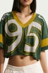 Nike Sportswear Oversized Cropped Jersey Tee In Green, Women's At Urban Outfitters In Multi