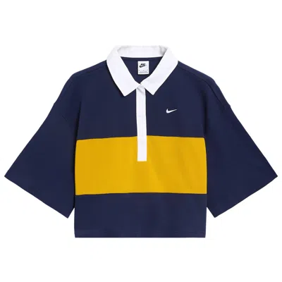 Pre-owned Nike Sportswear Oversized Polo Tee 'blue' | Women's Size S