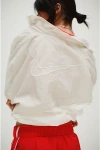 Nike Sportswear Oversized Woven Zip-up Jacket In Sail/light Orewood Brown, Women's At Urban Outfitters