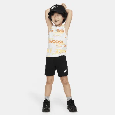 Nike Babies' Sportswear Pe Toddler Printed Tank Top Set In Black