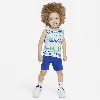 Nike Babies' Sportswear Pe Toddler Printed Tank Top Set In Blue