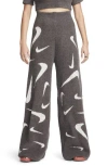 Nike Sportswear Phoenix Cozy Bouclé Wide Leg Pants In Gray