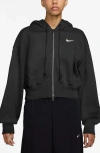 Nike Sportswear Phoenix Plush Oversized Fleece Hoodie In Black/sail